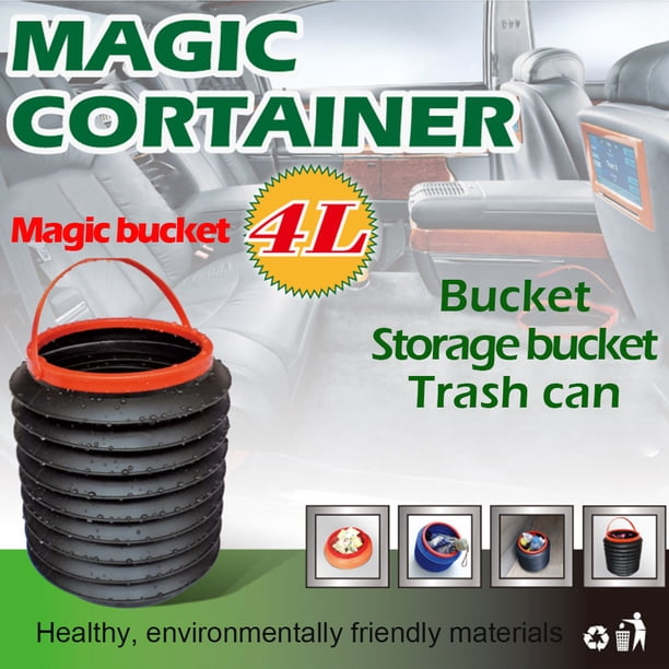 Cubo de agua plegable para pesca, contenedor de basura compacto para coche, diseño impermeable, para actividades al aire libre, almacenamiento portátil, organizador de equipo de pesca. Blaxill