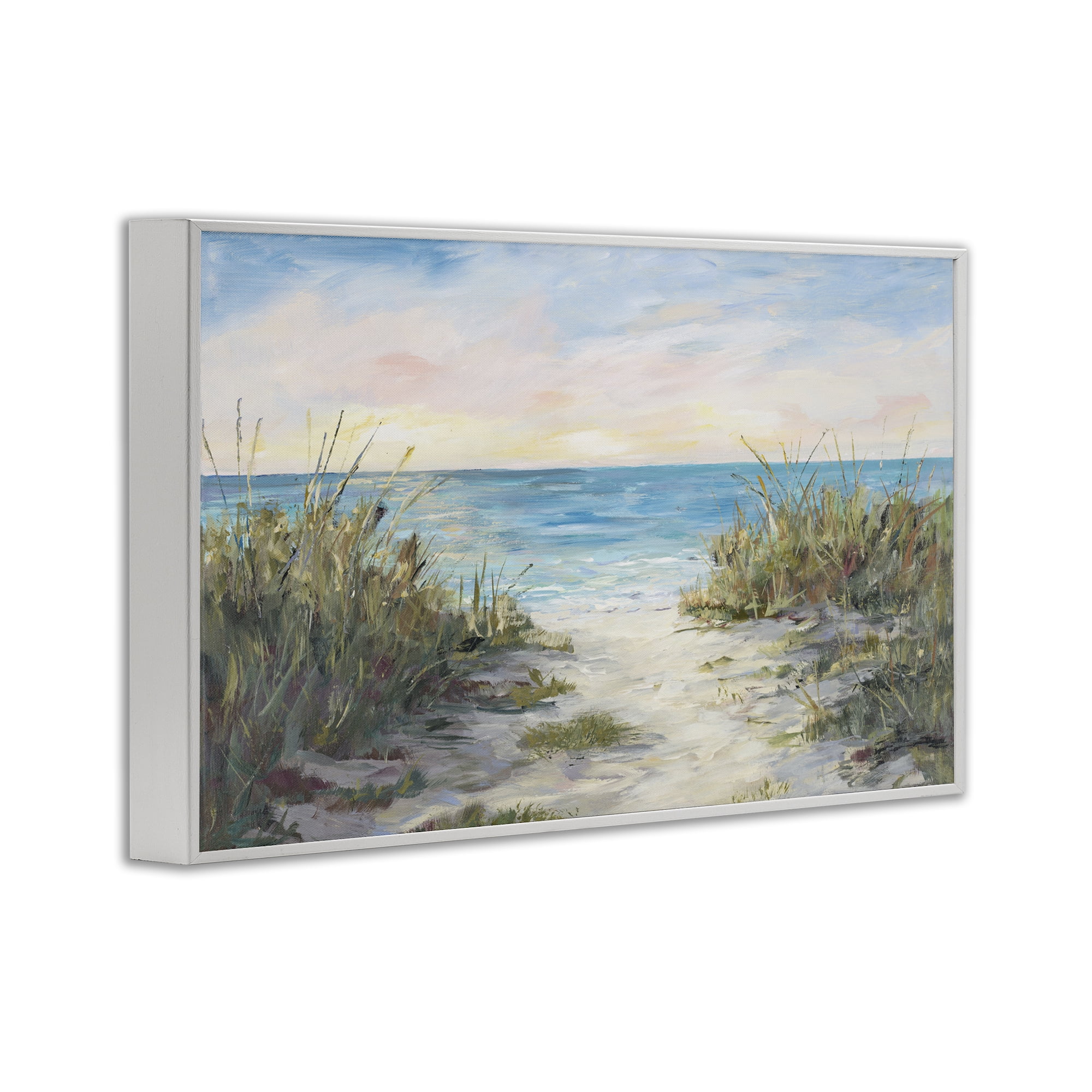 Stupell Industries Walk To The Beach White Framed Giclee Art, design by Julie DeRice