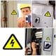 thumbnail image 2 of 10 Uds pegatinas de advertencia de alto voltaje etiquetas de seguridad de riesgo de descarga eléctrica para paneles eléctricos señales triangulares de 5cm, 2 of 6