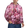 thumbnail image 2 of Haiem Pink Glitter Heart Candy Patterned Men's Hoodie with Kangaroo Pocket - Ideal Pullover Sweatshirt for Daily Wear, Travel, and Home-, 2 of 7