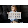 thumbnail image 2 of First Year Newborn Baby Collage Keepsake Picture Frame for Photo Memories with Double Beige Mat and Twelve 2.5x2.5 Slots - White, 2 of 6