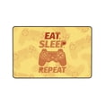 thumbnail image 5 of Yellow Cartoon Eat Sleep Game Controller Rugs Doormat, Non-Slip Machine Washable Carpets Floor Door Mat , 36" x 24", 5 of 7