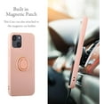 thumbnail image 4 of Case for iPhone 14 Plus 6.7 inch, Slim Liquid Silicone Phone Case 360 Rotatable Ring Holder Kickstand wtih Magnetic Car Mount Bumper Case Cover for iPhone 14 Plus 6.7 inch - Pink, 4 of 15