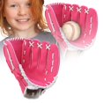 thumbnail image 2 of LLDYYDS Guantes de softbol de 11.5 pulgadas para adultos, niños y niñas, gruesos, para béisbol, para interior, para mano izquierda, cómodos, con soporte para muñeca, color rosa, 2 of 5