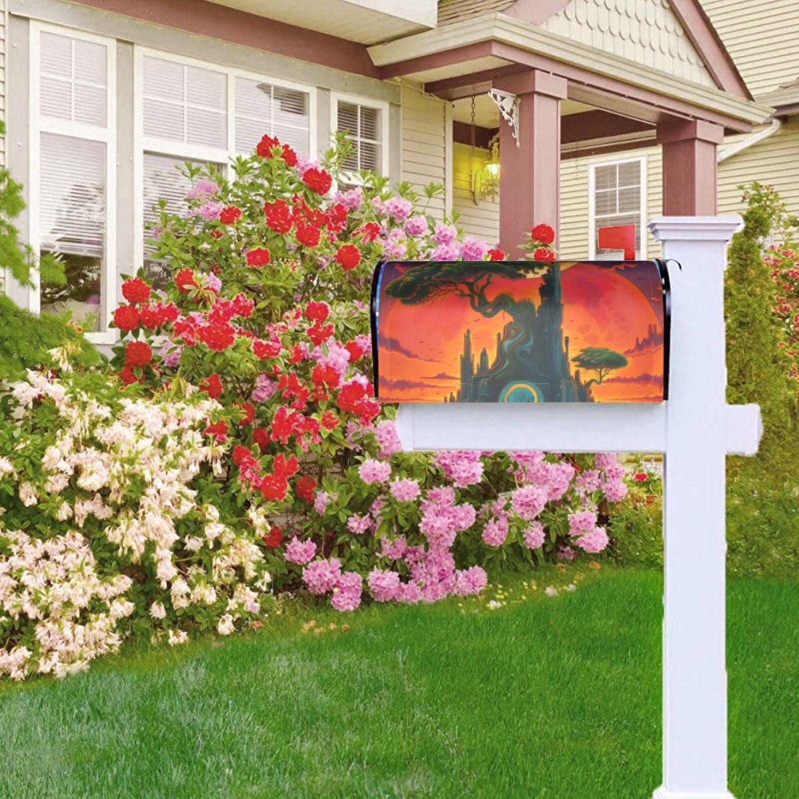 Kdxio Magnetic Mailbox Cover 25.5x21 in Mailbox Cover Outdoor Decoration Holiday Mailbox Covers for Home Garden Yard-25.5x21 in