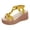 Yellow, variant on Platform Open Toe Sandals for Women High Top Casual Wedge Slip on Dress Sandal Hollow Out Work Travel Slide Shoes Green Size 6