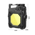 thumbnail image 3 of Llavero de linterna mini recargable - Luz COB súper brillante de 500 lúmenes, lámpara portátil manos libres con espalda magnética para exteriores, emergencias y uso diario, 3 of 8