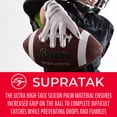 thumbnail image 3 of Franklin Sports Supratak Football Receiver Gloves - White/Chrome - Adult Small, 3 of 8