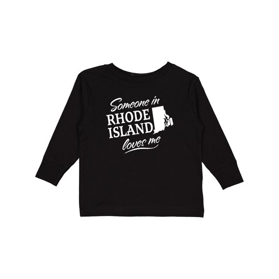 Inktastic Someone in Rhode Island Loves Me Boys or Girls Long Sleeve Toddler T-Shirt