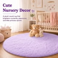 thumbnail image 5 of Sanmadrola Super Soft Shaggy Rugs Fluffy Carpets 2.6X2.6 Feet, Indoor Modern Plush Area Rugs for Living Room Bedroom Kids Room Nursery Home Decor, Upgrade Anti-skid Durable Rectangular Fuzzy Rug, 5 of 9