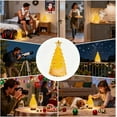 thumbnail image 3 of Christmas Tree with Fairy Lights, Lighted Christmas Tree Figurine for Tabletop Centerpiece, Sparkling Handmade Glowing Crystal Decoration, Light up Christmas Trees for Holiday (Yellow), 3 of 10