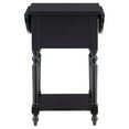 thumbnail image 6 of Home Square Wood Drop Leaf End Table in Black Finish - Set of 2, 6 of 11