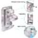 thumbnail image 3 of Jinsinto adjustable shower head holders with hanging hooks, strong adhesive, waterproof and wall mount, 3 of 5