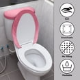 thumbnail image 4 of HELLHERO Pink Gradient Toilet Seat Lid Cover & Bathroom Toilet Lid Cover with Stretch Elastic Fabric for Non-Slip, Easy to Install, 4 of 8