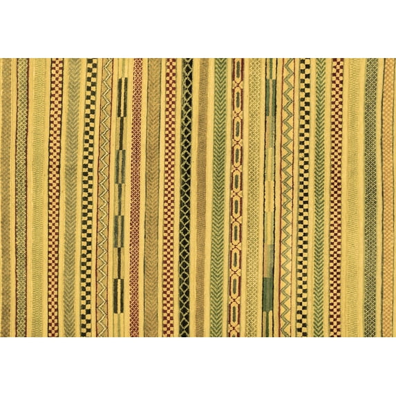 Ahgly Company Indoor Rectangle Abstract Brown Modern Area Rugs, 7' x 9'