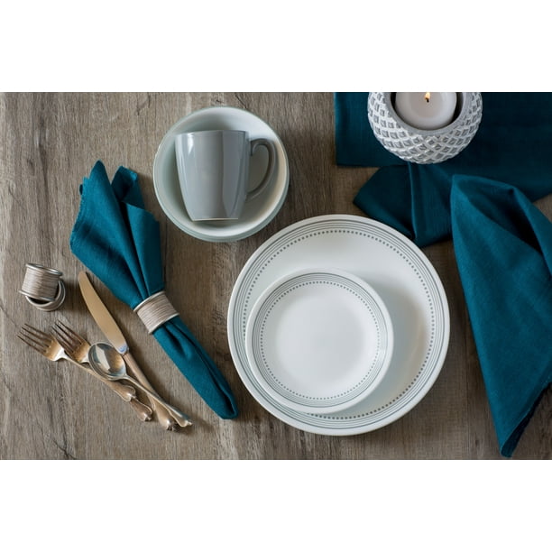 Corelle Classic Mystic Gray 16Piece Dinnerware Set
