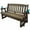 Dark Walnut Stain, variant on Amish Casual Heavy Duty 800 Lb Mission Treated Porch Glider, 5-Foot, Semi-Solid Black Stain, With Cups