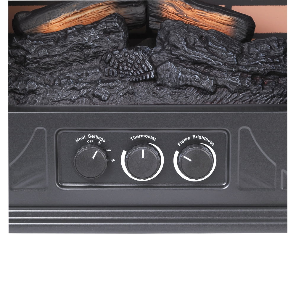 Mainstays 3D Electric Stove with Life-like Flame u0026 Sparks,Black -  Walmart.com