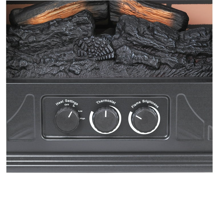 Mainstays 3D Electric Stove with Life-like Flame u0026 Sparks,Black -  Walmart.com
