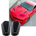 thumbnail image 2 of 2 Pcs Simulation de Voiture Requin Évent Universel Noir Brillant Sport Course Évent Bonnet Capuche Couverture, 2 of 8