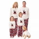 thumbnail image 2 of Pijamas familiares a juego de Navidad, diseño exclusivo, bufanda, ciervo, Feliz Navidad, conjunto de pijamas blancos, 2 of 3