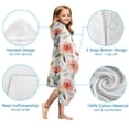 thumbnail image 7 of Pioneer Flower Floral Print Pattern Hooded Bath Towel，50"x30" for Ages 3 To 12 Kids, Quick Dry Lightweight Soft Microfiber Hood Beach Towel Cover Up for Kids, 7 of 7