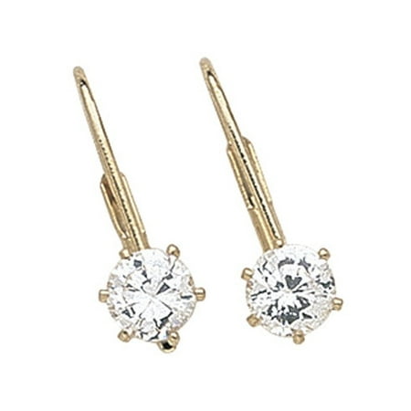 Pearl Vintage Pierced Earrings - 1 Carat Cubic Zirconia Latchback Pierced Earrings