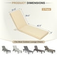 thumbnail image 4 of Aoodor Outdoor Lounger Cushion 72''L x 21''W x 3"H Chair Seat Cushion - Set of 2, 4 of 8