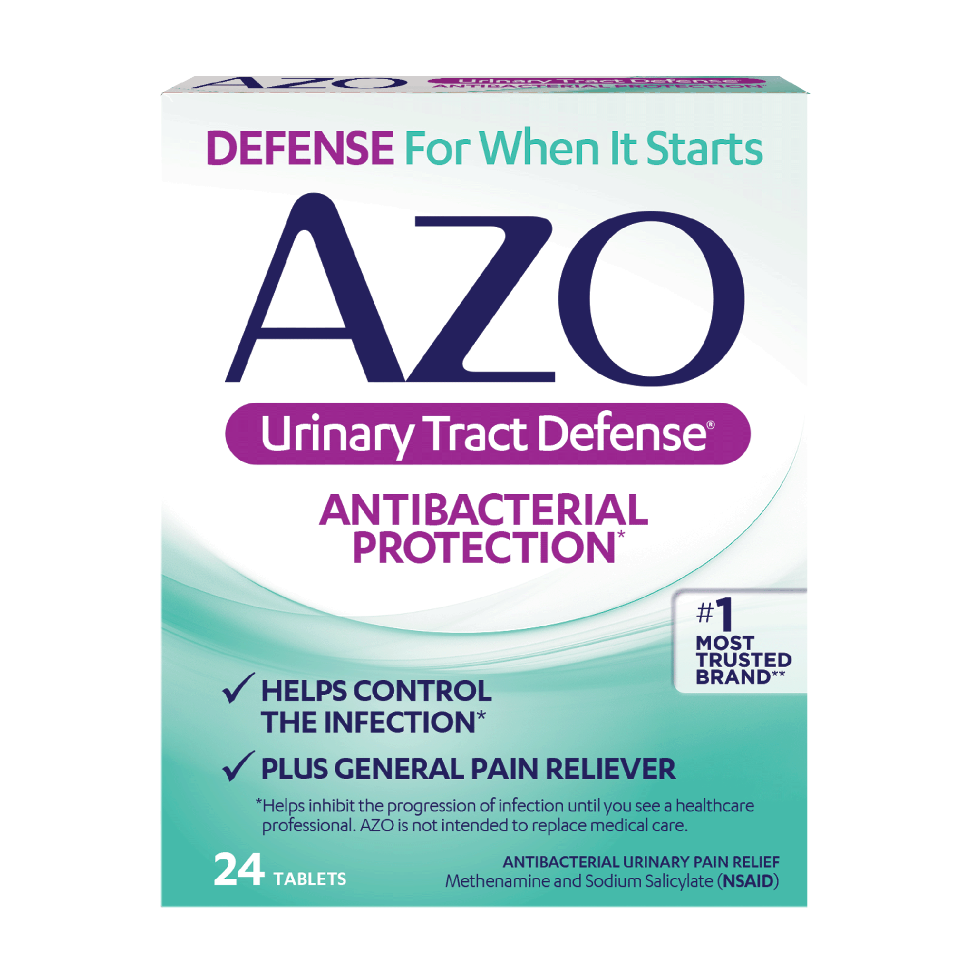 AZO Urinary Tract Defense Antibacterial Protection, 23 oz, 24 Tablets - image 2 of 9
