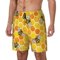 thumbnail image 2 of Uemuo Honeycombs Pattern Mens Swim Trunks Quick Dry Board Shorts with Mesh Lining, Stretch Beach Shorts Quick Dry No-Chafing Board Shorts-Large, 2 of 9