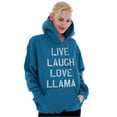 thumbnail image 3 of Live Laugh Love Llama Alpaca Humor Hoodie Sweatshirt Women Brisco Brands 2X, 3 of 6