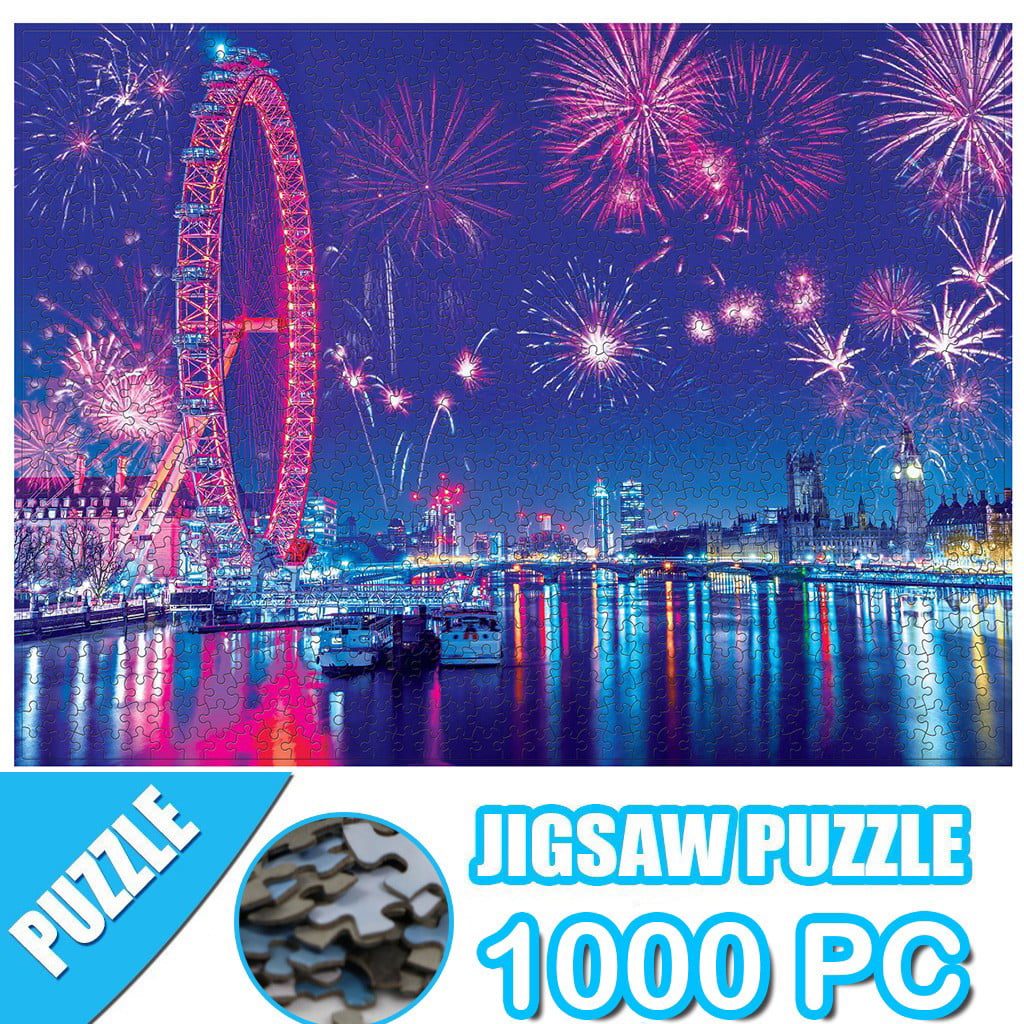 Gorgeous Fireworks Puzzles Adult Kids Educational Toy 1000 Pieces Jigsaw Puzzles 