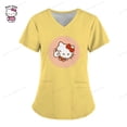 thumbnail image 3 of Uniformes médicos de Hello Kitty para mujer, camisetas de enfermera con estampado de dibujos animados de Hello Kitty, uniforme de novio para mascotas, ropa de cuidado de manga corta, 3 of 5