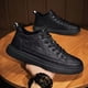 thumbnail image 2 of Zapatillas de deporte para hombre, zapatos informales de moda de primavera para hombre, zapatos suaves y cómodos para caminar, zapatos de cuero negros antideslizantes para hombre, zapatillas, 2 of 4