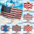 thumbnail image 6 of Guanhe 4th of July American Flag Beach Towel Large Oversized Beach Towels 27x55 Inch Patriotic Star Striped Pool Towel, Microfiber Summer Swim Towel(Red), 6 of 6