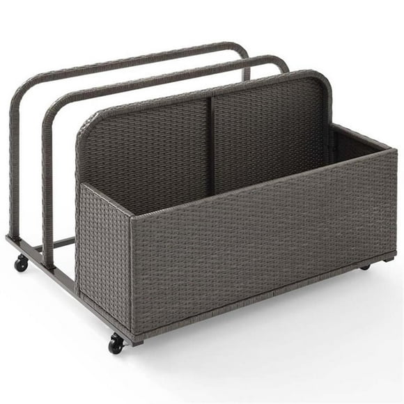 Afuera Living Chariot Flottant Contemporain en Osier pour Patio Gris Vieilli