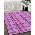 thumbnail image 3 of Ahgly Company Machine Washable Indoor Round Transitional Violet Purple Area Rugs, 6' Round, 3 of 7