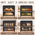 thumbnail image 6 of Bread Box For Kitchen Countertop, Black Breadbox, Bread Boxes for Kitchen Counter Organizer Decor Storage, Wooden Storage Box Breadbox, Housewarming Birthday Wedding Christmas Gift, 6 of 6