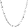 thumbnail image 3 of The Diamond Deal Mens Solid 14K Yellow Gold Or White Gold 3.6mm Shiny Cuban Comfort Curb Chain Necklace For men for Pendants Or Bracelet with Lobster-Claw Clasp  (7" , 18", 20" 22" 24" or 30 inch), 3 of 5