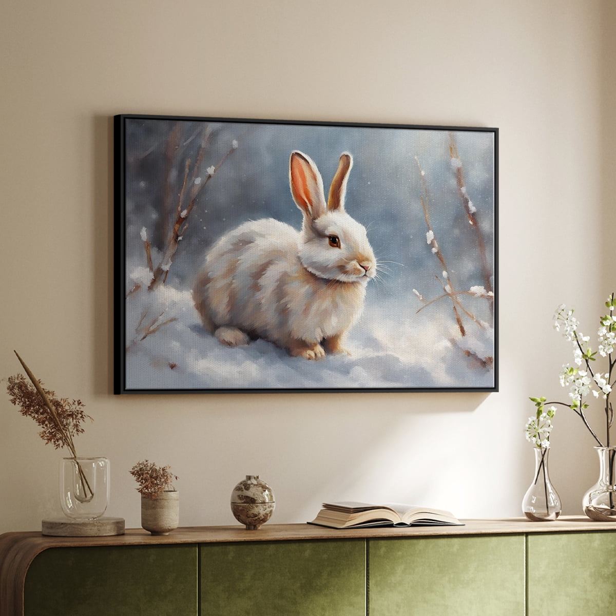Vintage Landscape-CCVI By Wexford Home Framed in Black Wood Gallery Wrapped Canvas 25 in. x 37 in.