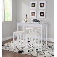 thumbnail image 3 of Hampton Three-Piece Faux Marble Tavern Set, White, 3 of 9