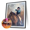 thumbnail image 1 of Cuadros Decorativos Equitación hombre diamante pintura Rhinestone redondo completo taladro para decoración (B4772) Ehuebsd embutido en tela, 1 of 1