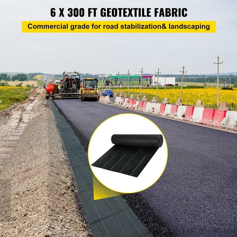 Geotextile P-300, weight 300g/m2, 1,60 m x 25 m (40m2). Price per m2 - 1,44  EUR, incl. VAT