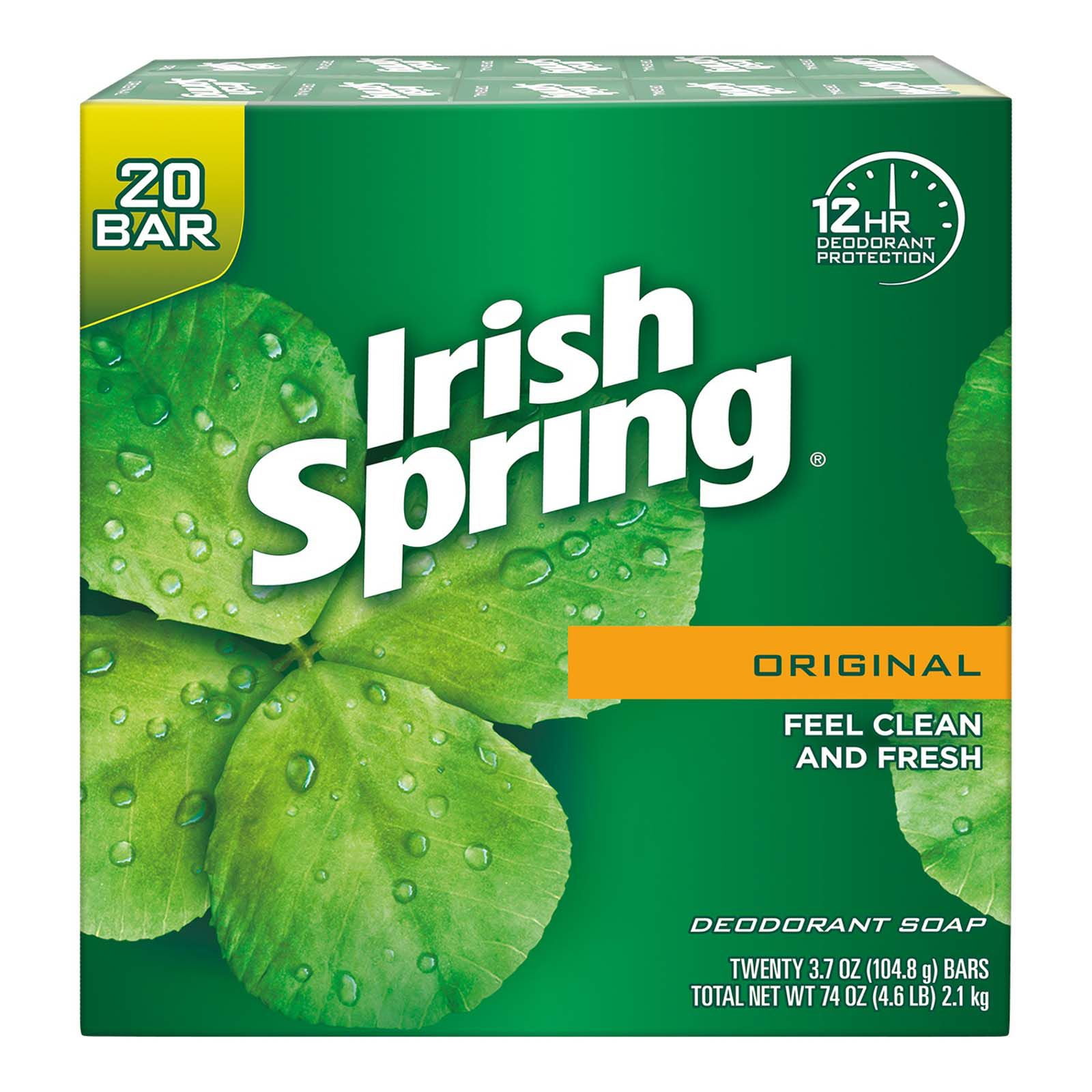 Irish Spring Original Clean Deodorant Bar Soap For Men 3.7 Oz Pack Of 8 Bars  - Office Depot