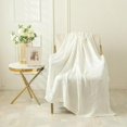 thumbnail image 4 of Muslin Cotton Blanket,Soft Throw Blankets for Couch,Muslin Cotton Throw Blanket, Lightweight Breathable Soft Blanket Multi-Purpose Washable Bed Sofa Blanket for Adult Summer(Pink 5x4.27ft), 4 of 5