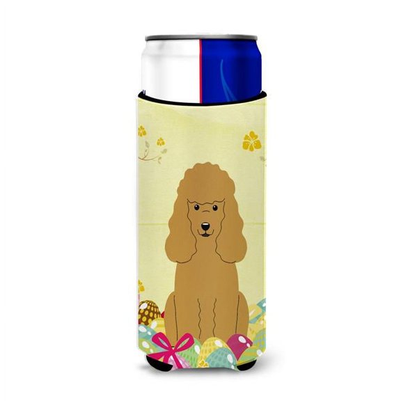Carolines Treasures BB6069MUK Easter Eggs Poodle Tan Michelob Ultra Hugger for Slim Cans