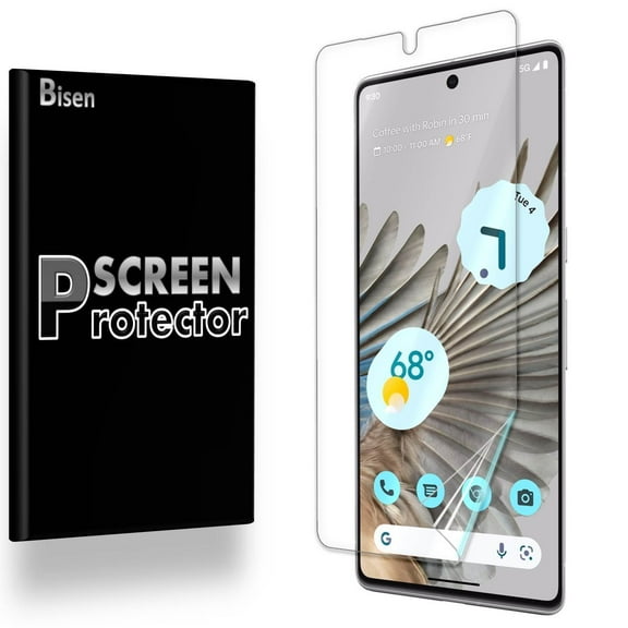 [2-PACK] For Google Pixel 7 Pro (2022) [BISEN] Anti Blue Light [Eye Protection] Screen Protector, Flexible Film, Anti-Scratch, Anti-Shock, Shatterproof, Bubble Free