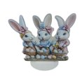 thumbnail image 4 of Letrero acrílico de conejito de Pascua, placa decorativa de conejo, decoración de Pascua, centro de mesa con 3 conejitos, 4 of 9