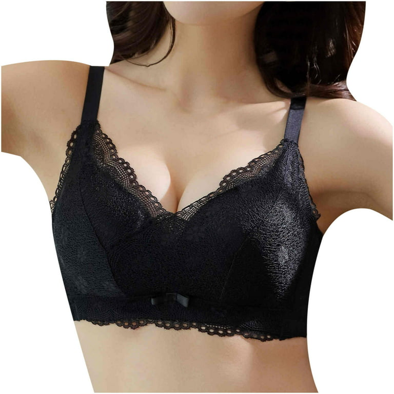 Raeneomay Bras for Women Deals Clearance Ladies Comfortable Breathable No Steel  Ring Lace Gathering Adjustment Lift Bra Woman Underwear 
