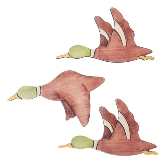 VORCOOL 3Pcs Creative Bird Hanging Decor Wooden Flying Bird Wall Art for Homeowners and Interior Designers